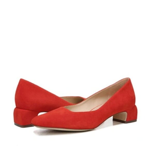 27 EDIT NATURALIZER   Florence Square Toe Pump In Poppy Suede - Picture 8 of 8